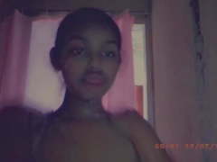 Indian plays with tits in the shower
